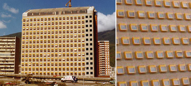 Fenster- bzw. Fassadenverkleidungen für Bürogebäude. Caracas, Venezuela